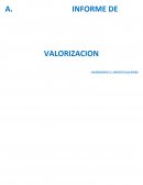 INFORME DE VALORIZACION