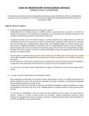 GUÍA DE OBSERVACIÓN DE REALIDADES SOCIALES DESARROLLO SOCIAL CONTEMPORANEO