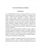 POLITICA INSTITUCIONAL DE EXTENSIÓN