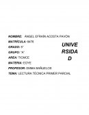 LECTURA TÉCNICA PRIMER PARCIAL