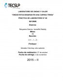 LABORATORIO DE ONDAS Y CALOR “ONDAS ESTACIONARIAS EN UNA CUERDA TENSA”