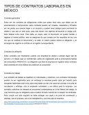 TIPOS DE CONTRATOS LABORALES EN MÉXICO