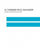 EL TURISMO EN EL SALVADOR.