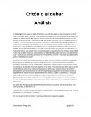 Ensayo: Criton o el deber.