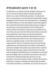 El resplandor. Análisis. Página 1