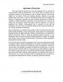 Aprender a escuchar. La importancia de pensar