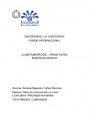 FORUM INTERNACIONAL LA METAMORFOSIS – FRANZ KAFKA