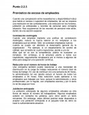 Pronóstico de exceso de empleados.