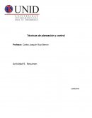 Técnicas de planeación y control. Actividad 9. Resumen