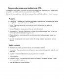 Recomendaciones para Auditoría de CPD.