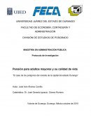 Pertinencia de las politicas publicas hacia los adultos mayores