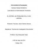 EL ESTRÉS, UN PROBLEMA EN LA VIDA LABORAL