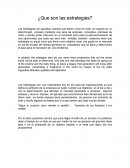 ¿Que son las estrategias?
