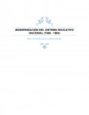 Modernización del sistema educativo nacional