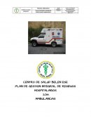 PLAN DE GESTION INTEGRAL DE RESIDUOS HOSPITALARIOS
