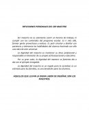 REFLEXIONES PERSONALES DEL SER MAESTRO