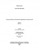 El proceso reflexivo y la formación de subjetividad en interacción social. BALANCE DEL CONOCIMIENTO