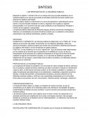 SINTESIS LOS PROPOSITOS DE LA HACIENDA PUBLICA