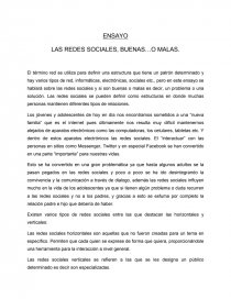 LAS REDES SOCIALES, BUENAS O MALAS.. Página 1