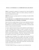 TÍTULO: LA VICTIMOLOGÍA Y LA COMPRENSIÓN SOCIAL DEL DELITO