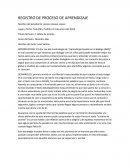 REGISTRO DE PROCESO DE APRENDIZAJE.