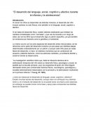 El desarrollo del lenguaje, social, cognitivo y afectivo durante la infancia y la adolescencia