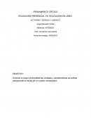 PENSAMIENTO CRÍTICO: EDUCACIÓN PRESENCIAL VS. EDUCACIÓN EN LÍNEA.