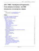 Introducción a la orientación a objetos