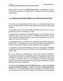 Discurso Narcotrafico. La influencia del Narcotráfico en la Economía del País”