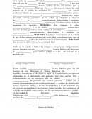 Declaración Jurada de unión libre.