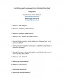 CUESTIONARIO FUNDAMENTOS DE ELECTRICIDAD