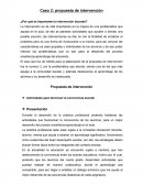 Caso 2: propuesta de intervención