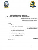 Incidencia de la tasa de desempleo en la inflación del Perú en el período 2004-2013