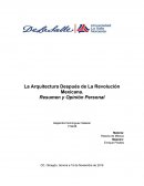 La arquitectura en México después de la revolución.