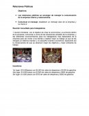 Relaciones publicas, cronograma