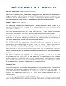 Teorías psicológicas del aprendizaje.