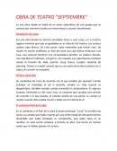 Teatro de OBRA DE TEATRO “SEPTIEMBRE”