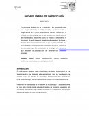 HACIA EL UMBRAL DE LA PSICOLOGÍA.