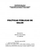 Politicas publicas de salud.