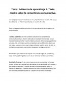 Texto escrito sobre la competencia comunicativa.