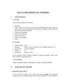 PAUTA PARA PRESENTAR INFORMES