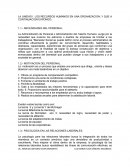 LA UNIDAD I. LOS RECURSOS HUMANOS EN UNA ORGANIZACION; Y QUE A CONTINUACION EXPONGO