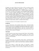 Acta de conciliación familiar - Alimentos y cuidados