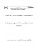 Actividad 2: Generación de un texto reflexivo “Recuperar mi práctica docente”