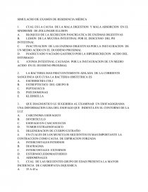 SIMULACRO DE EXAMEN DE RESIDENCIA MÉDICA. Página 1