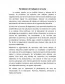 Fortalecer el trabajo en el aula