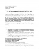 Fin del soporte para Windows XP y Office 2003