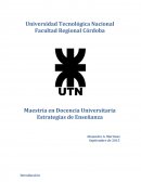 Maestría en Docencia Universitaria Estrategias de Enseñanza