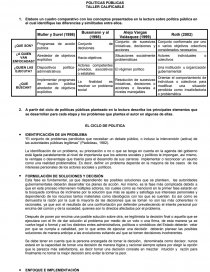 POLITICAS PÙBLICAS TALLER CALIFICABLE. Página 1