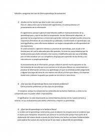 Solución a preguntas del caso de Gloria curso aprendizaje aprendizaje. Página 1